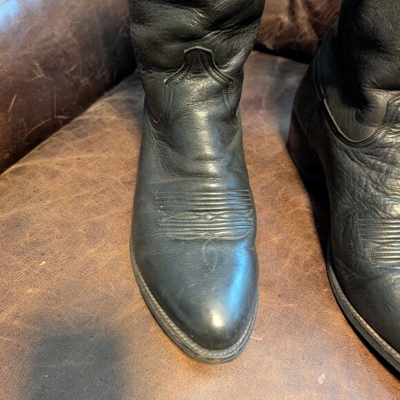 Ariat Black Leather Cowboy Boots – Western Classic, Size US 11 / UK 10 / EUR 44 - Picture 7 of 8